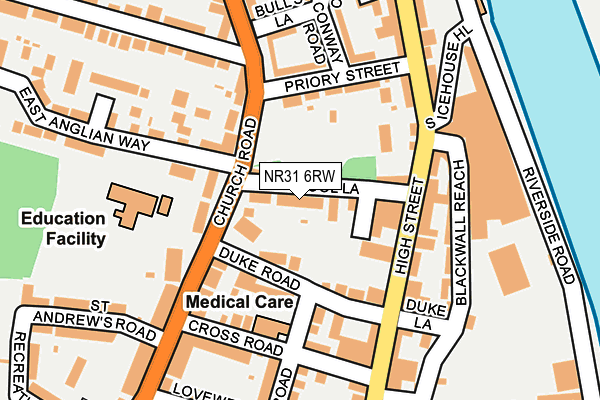 NR31 6RW map - OS OpenMap – Local (Ordnance Survey) NR31 6RW map - OS OpenMap – Local (Ordnance Survey)