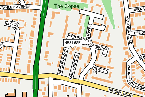 NR31 6SE map - OS OpenMap – Local (Ordnance Survey) NR31 6SE map - OS OpenMap – Local (Ordnance Survey)