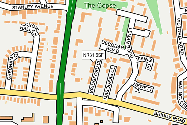 NR31 6SF map - OS OpenMap – Local (Ordnance Survey) NR31 6SF map - OS OpenMap – Local (Ordnance Survey)