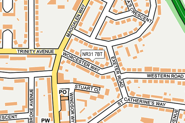 NR31 7BT map - OS OpenMap – Local (Ordnance Survey) NR31 7BT map - OS OpenMap – Local (Ordnance Survey)