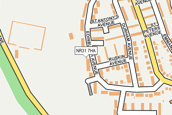 NR31 7HA map - OS OpenMap – Local (Ordnance Survey) NR31 7HA map - OS OpenMap – Local (Ordnance Survey)