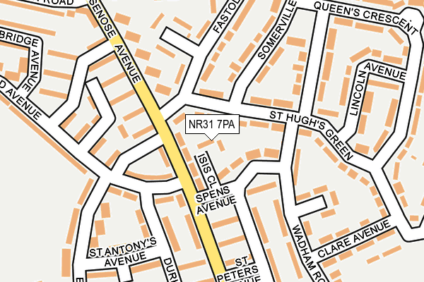 NR31 7PA map - OS OpenMap – Local (Ordnance Survey) NR31 7PA map - OS OpenMap – Local (Ordnance Survey)