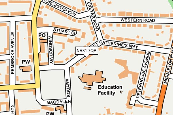 NR31 7QB map - OS OpenMap – Local (Ordnance Survey) NR31 7QB map - OS OpenMap – Local (Ordnance Survey)