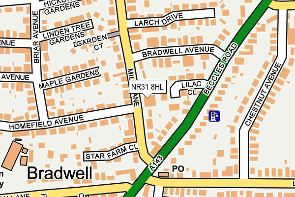 NR31 8HL map - OS OpenMap – Local (Ordnance Survey) NR31 8HL map - OS OpenMap – Local (Ordnance Survey)