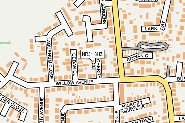 NR31 8HZ map - OS OpenMap – Local (Ordnance Survey) NR31 8HZ map - OS OpenMap – Local (Ordnance Survey)