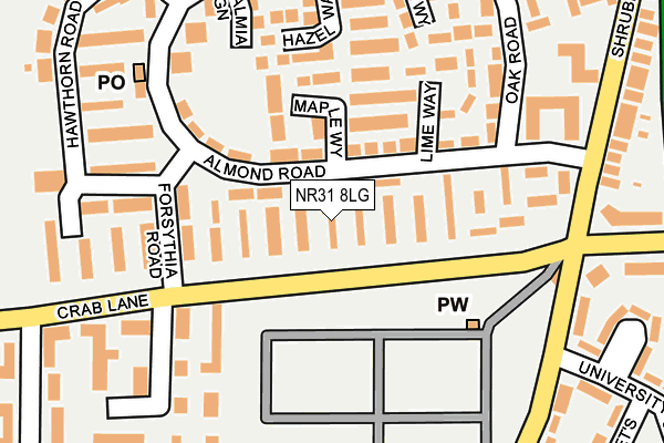NR31 8LG map - OS OpenMap – Local (Ordnance Survey) NR31 8LG map - OS OpenMap – Local (Ordnance Survey)