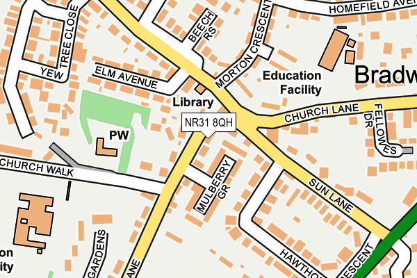 NR31 8QH map - OS OpenMap – Local (Ordnance Survey) NR31 8QH map - OS OpenMap – Local (Ordnance Survey)