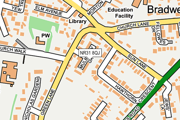 NR31 8QJ map - OS OpenMap – Local (Ordnance Survey) NR31 8QJ map - OS OpenMap – Local (Ordnance Survey)
