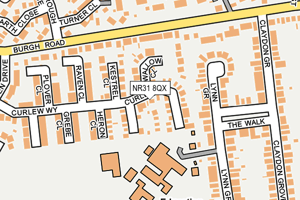 NR31 8QX map - OS OpenMap – Local (Ordnance Survey) NR31 8QX map - OS OpenMap – Local (Ordnance Survey)