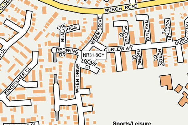 NR31 8QY map - OS OpenMap – Local (Ordnance Survey) NR31 8QY map - OS OpenMap – Local (Ordnance Survey)