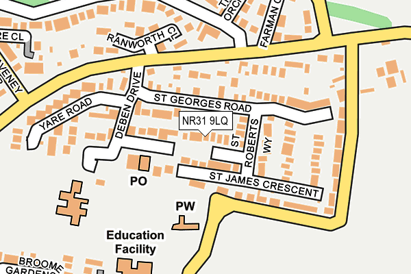 NR31 9LQ map - OS OpenMap – Local (Ordnance Survey) NR31 9LQ map - OS OpenMap – Local (Ordnance Survey)