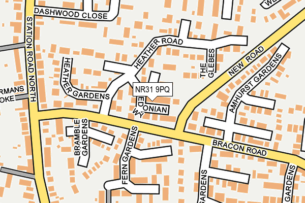 NR31 9PQ map - OS OpenMap – Local (Ordnance Survey) NR31 9PQ map - OS OpenMap – Local (Ordnance Survey)