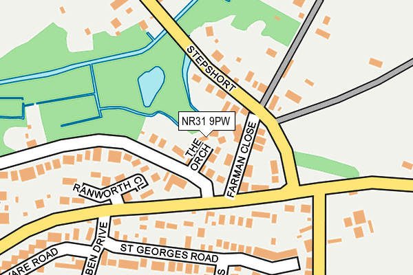 NR31 9PW map - OS OpenMap – Local (Ordnance Survey) NR31 9PW map - OS OpenMap – Local (Ordnance Survey)
