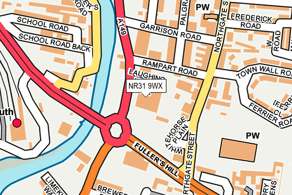 NR31 9WX map - OS OpenMap – Local (Ordnance Survey) NR31 9WX map - OS OpenMap – Local (Ordnance Survey)