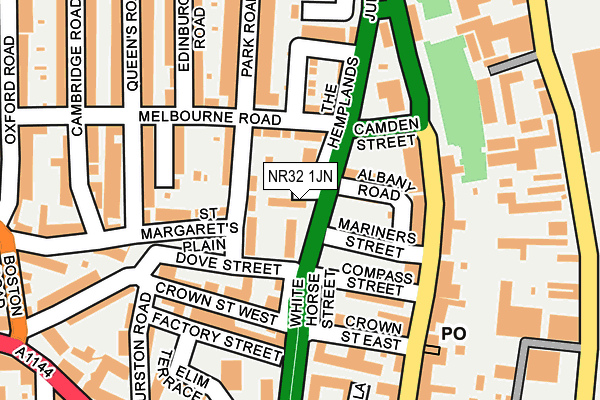 NR32 1JN map - OS OpenMap – Local (Ordnance Survey) NR32 1JN map - OS OpenMap – Local (Ordnance Survey)