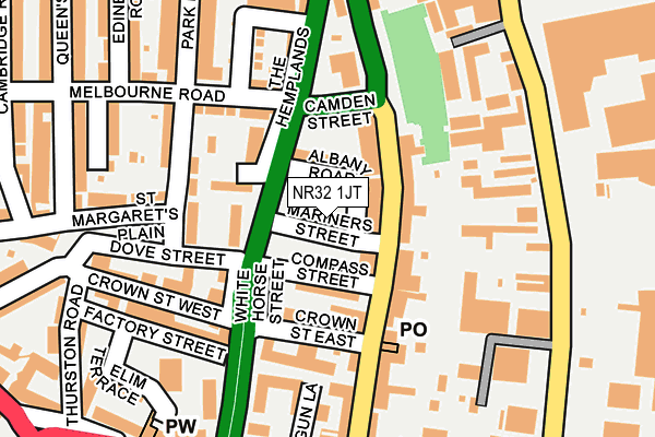 NR32 1JT map - OS OpenMap – Local (Ordnance Survey) NR32 1JT map - OS OpenMap – Local (Ordnance Survey)