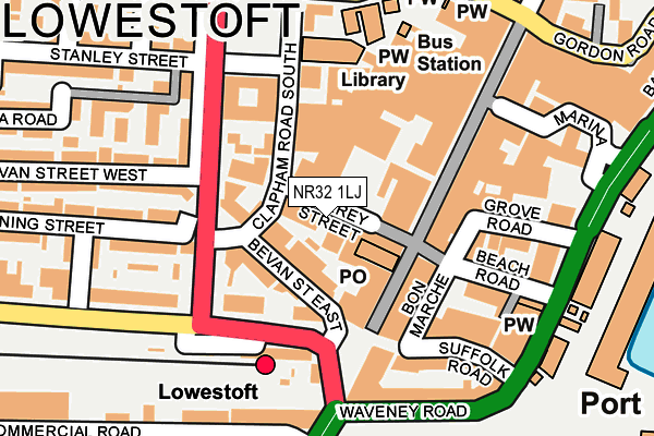 NR32 1LJ map - OS OpenMap – Local (Ordnance Survey)