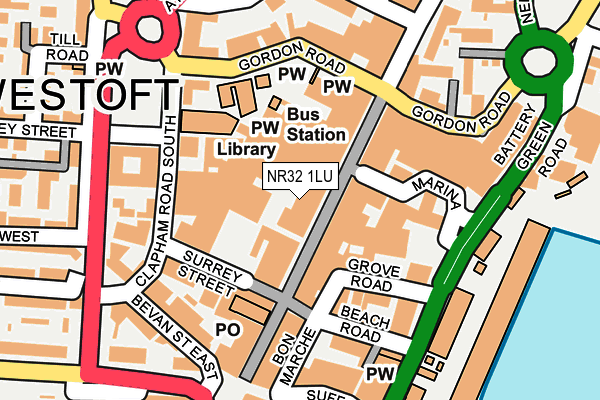 NR32 1LU map - OS OpenMap – Local (Ordnance Survey) NR32 1LU map - OS OpenMap – Local (Ordnance Survey)