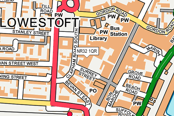 NR32 1QR map - OS OpenMap – Local (Ordnance Survey)