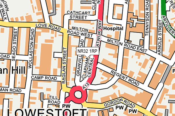 NR32 1RP map - OS OpenMap – Local (Ordnance Survey)