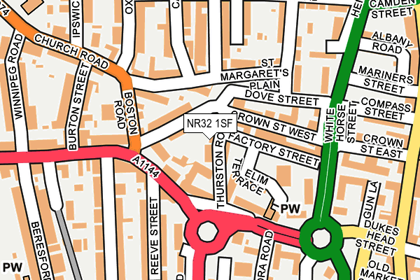 NR32 1SF map - OS OpenMap – Local (Ordnance Survey) NR32 1SF map - OS OpenMap – Local (Ordnance Survey)