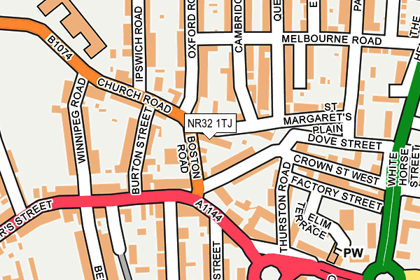 NR32 1TJ map - OS OpenMap – Local (Ordnance Survey) NR32 1TJ map - OS OpenMap – Local (Ordnance Survey)