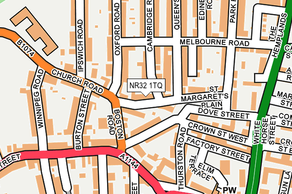 NR32 1TQ map - OS OpenMap – Local (Ordnance Survey) NR32 1TQ map - OS OpenMap – Local (Ordnance Survey)