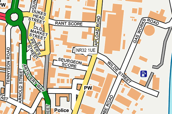 NR32 1UE map - OS OpenMap – Local (Ordnance Survey) NR32 1UE map - OS OpenMap – Local (Ordnance Survey)