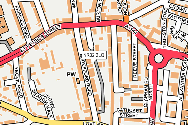NR32 2LQ map - OS OpenMap – Local (Ordnance Survey) NR32 2LQ map - OS OpenMap – Local (Ordnance Survey)
