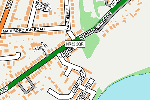 NR32 2QR map - OS OpenMap – Local (Ordnance Survey) NR32 2QR map - OS OpenMap – Local (Ordnance Survey)