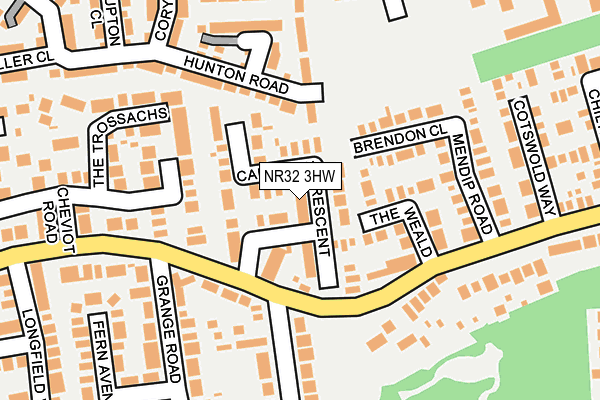 NR32 3HW map - OS OpenMap – Local (Ordnance Survey) NR32 3HW map - OS OpenMap – Local (Ordnance Survey)