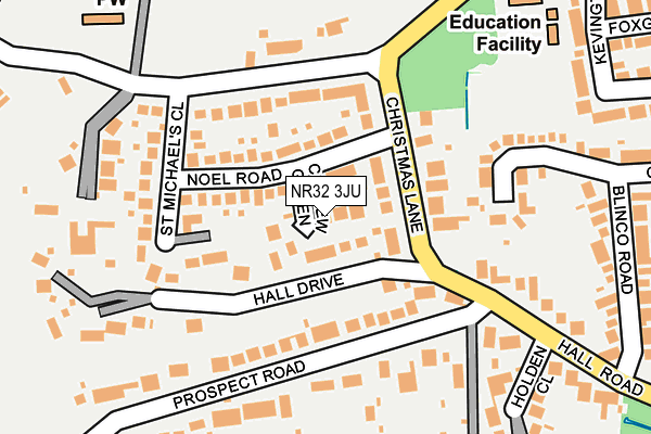 NR32 3JU map - OS OpenMap – Local (Ordnance Survey) NR32 3JU map - OS OpenMap – Local (Ordnance Survey)