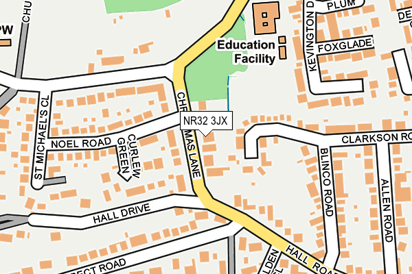 NR32 3JX map - OS OpenMap – Local (Ordnance Survey) NR32 3JX map - OS OpenMap – Local (Ordnance Survey)