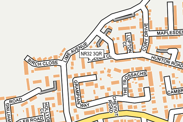 NR32 3QR map - OS OpenMap – Local (Ordnance Survey) NR32 3QR map - OS OpenMap – Local (Ordnance Survey)