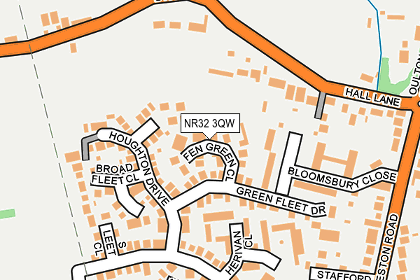 NR32 3QW map - OS OpenMap – Local (Ordnance Survey) NR32 3QW map - OS OpenMap – Local (Ordnance Survey)