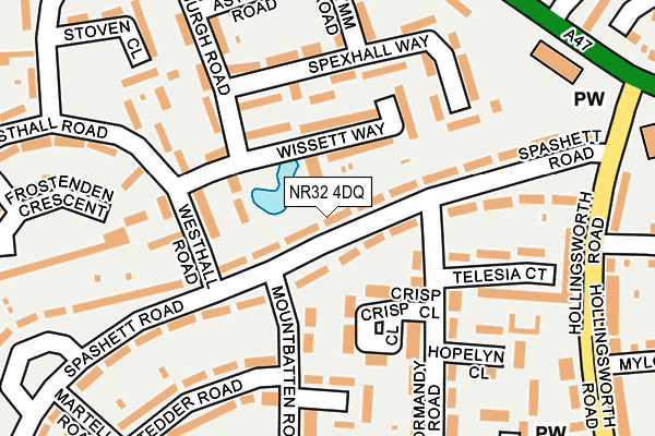 NR32 4DQ map - OS OpenMap – Local (Ordnance Survey) NR32 4DQ map - OS OpenMap – Local (Ordnance Survey)
