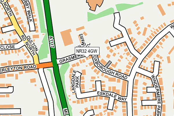 NR32 4GW map - OS OpenMap – Local (Ordnance Survey) NR32 4GW map - OS OpenMap – Local (Ordnance Survey)
