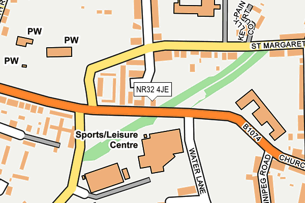 NR32 4JE map - OS OpenMap – Local (Ordnance Survey) NR32 4JE map - OS OpenMap – Local (Ordnance Survey)