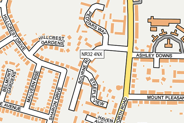 NR32 4NX map - OS OpenMap – Local (Ordnance Survey) NR32 4NX map - OS OpenMap – Local (Ordnance Survey)