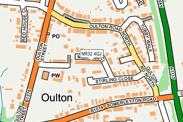 NR32 4QJ map - OS OpenMap – Local (Ordnance Survey) NR32 4QJ map - OS OpenMap – Local (Ordnance Survey)