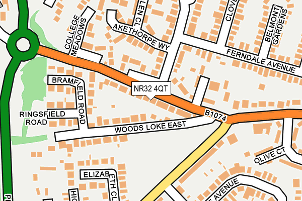 NR32 4QT map - OS OpenMap – Local (Ordnance Survey) NR32 4QT map - OS OpenMap – Local (Ordnance Survey)
