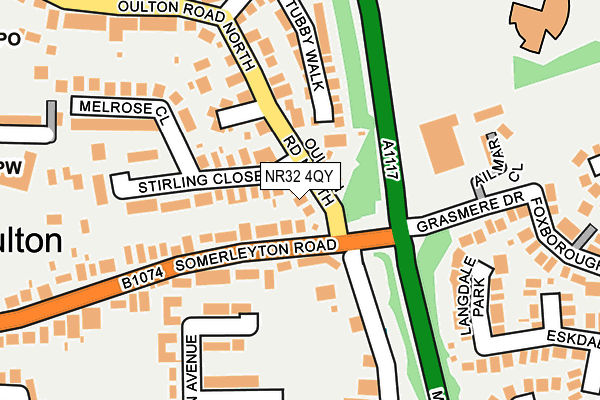 NR32 4QY map - OS OpenMap – Local (Ordnance Survey) NR32 4QY map - OS OpenMap – Local (Ordnance Survey)