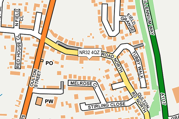NR32 4QZ map - OS OpenMap – Local (Ordnance Survey) NR32 4QZ map - OS OpenMap – Local (Ordnance Survey)