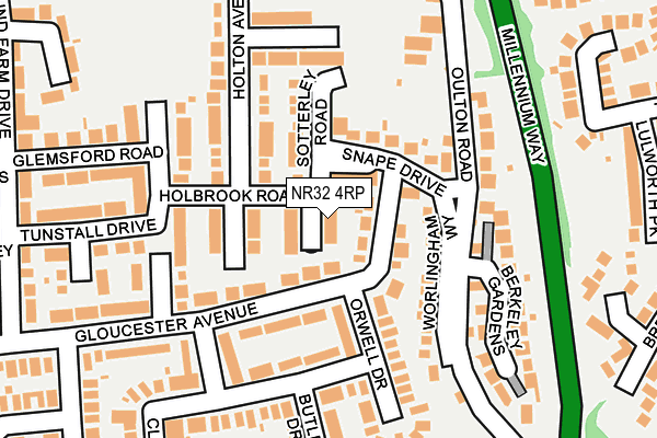 NR32 4RP map - OS OpenMap – Local (Ordnance Survey)
