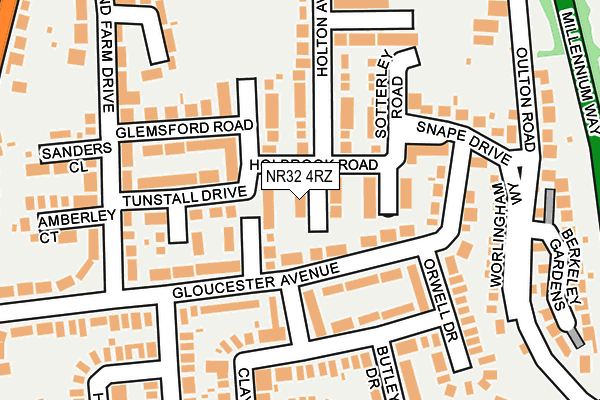 NR32 4RZ map - OS OpenMap – Local (Ordnance Survey) NR32 4RZ map - OS OpenMap – Local (Ordnance Survey)