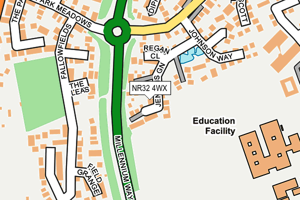 NR32 4WX map - OS OpenMap – Local (Ordnance Survey) NR32 4WX map - OS OpenMap – Local (Ordnance Survey)