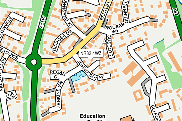 NR32 4WZ map - OS OpenMap – Local (Ordnance Survey) NR32 4WZ map - OS OpenMap – Local (Ordnance Survey)
