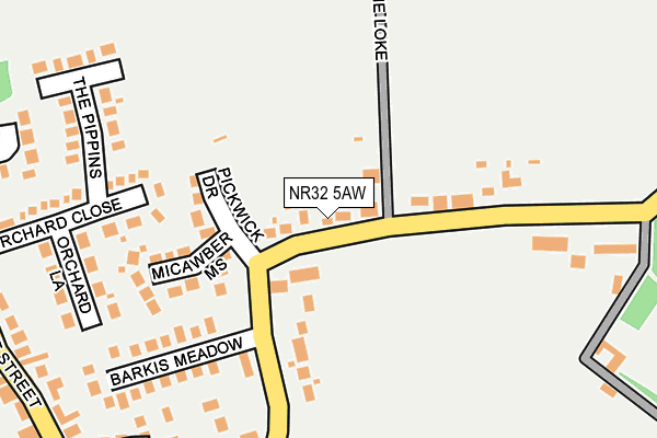 NR32 5AW map - OS OpenMap – Local (Ordnance Survey) NR32 5AW map - OS OpenMap – Local (Ordnance Survey)