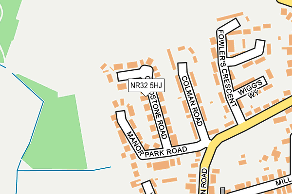 NR32 5HJ map - OS OpenMap – Local (Ordnance Survey) NR32 5HJ map - OS OpenMap – Local (Ordnance Survey)