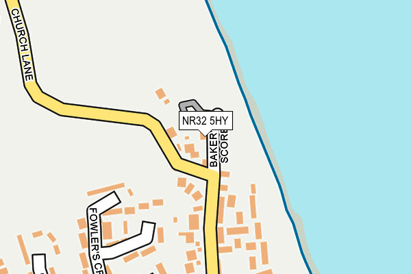 NR32 5HY map - OS OpenMap – Local (Ordnance Survey) NR32 5HY map - OS OpenMap – Local (Ordnance Survey)